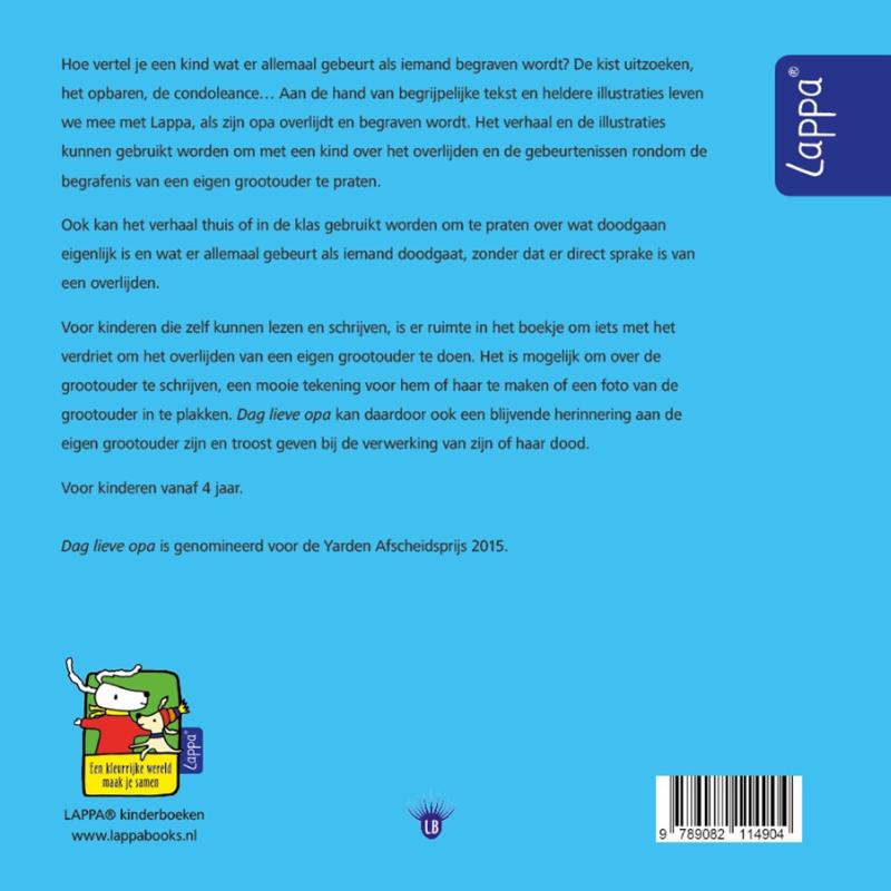 Achterkant van Dag lieve opa