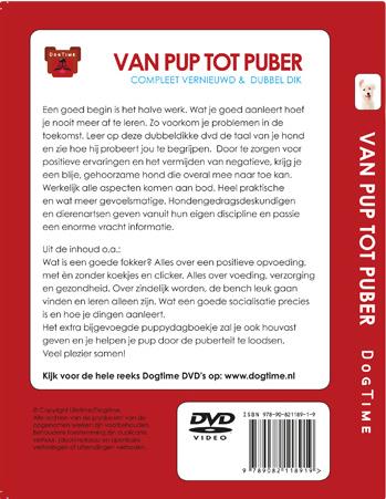 Achterkant van Van pup tot puber