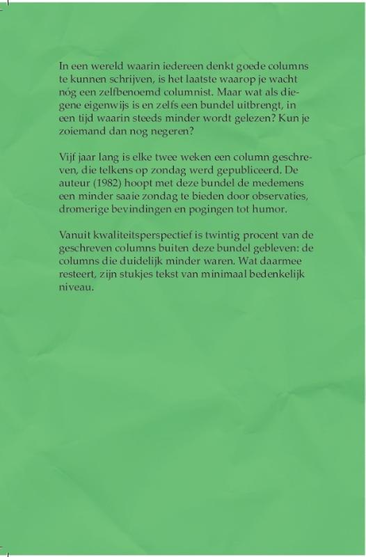 Achterkant van 104 maal zondag