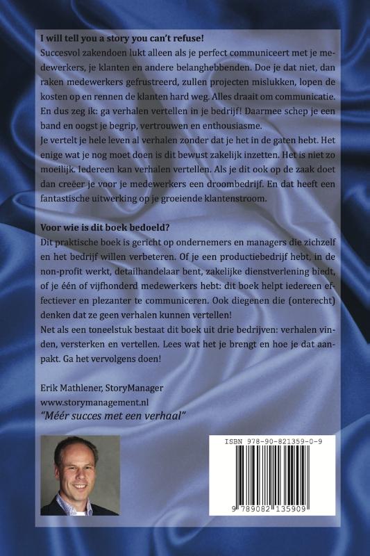 Achterkant van Storytelling in drie bedrijven