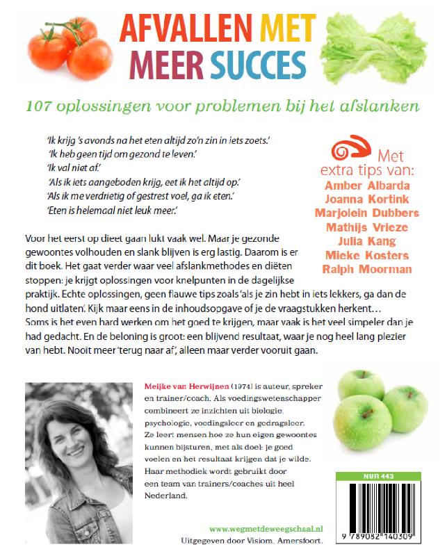 Achterkant van Afvallen met meer succes