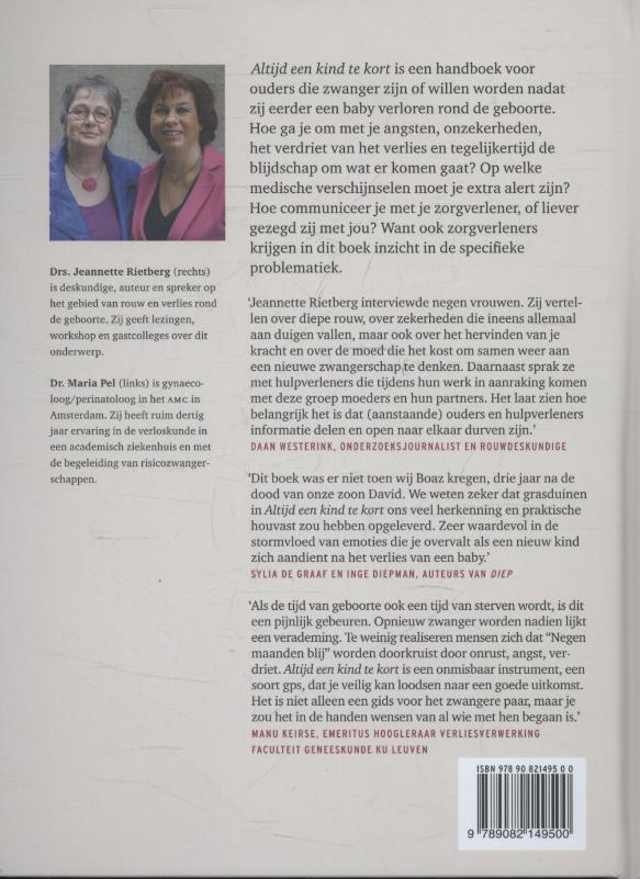 Achterkant van Altijd een kind te kort
