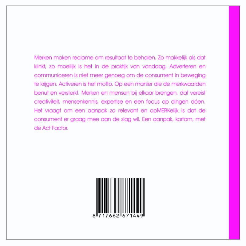 Achterkant van De act factor