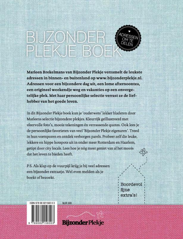 Achterkant van Bijzonder plekje boek
