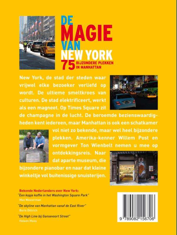 Achterkant van De magie van New York