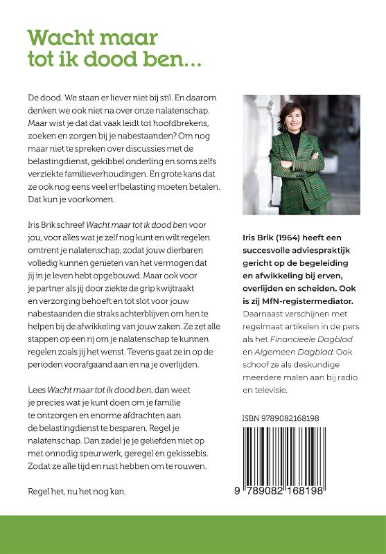 Achterkant van Wacht maar tot ik dood ben