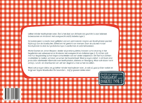 Achterkant van Eet lekker minder koolhydraten