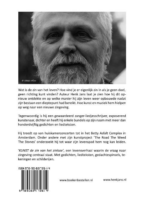 Achterkant van KUNST de zin van het zinloze