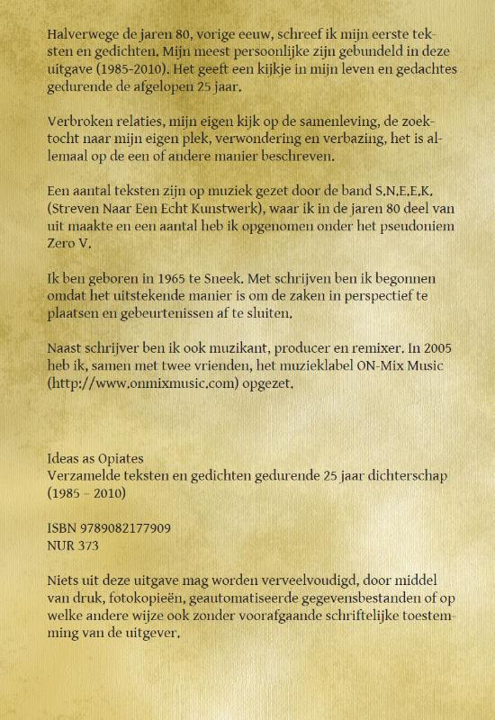 Achterkant van Ideas as opiates