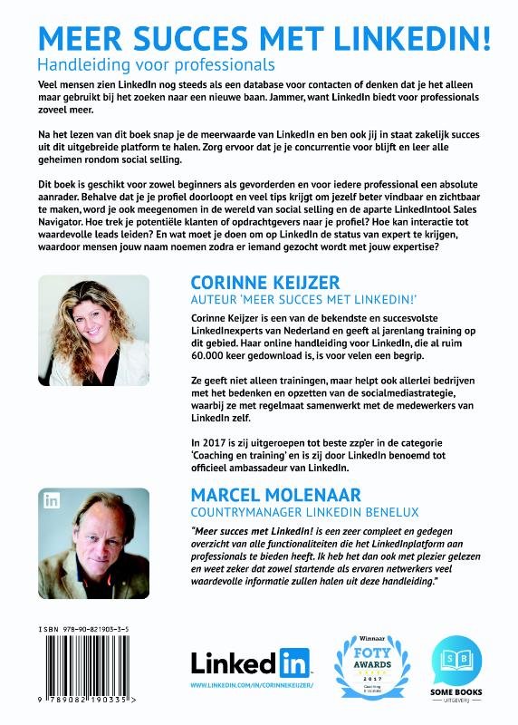 Achterkant van Meer succes met LinkedIn!
