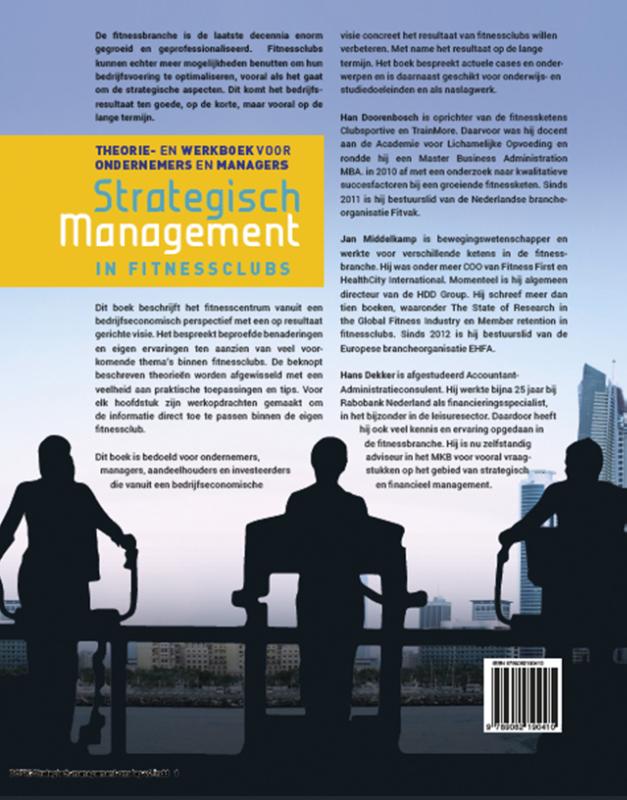Achterkant van Strategisch management in fitnessclubs