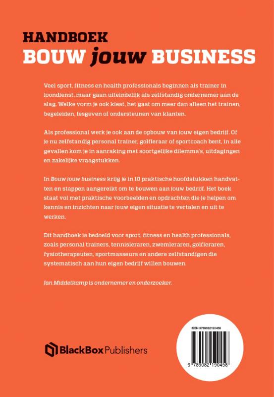 Achterkant van Handboek bouw jouw business