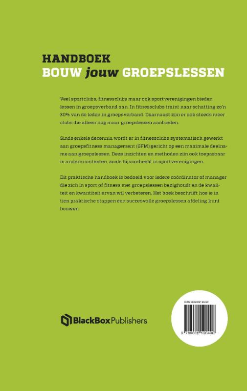 Achterkant van Handboek bouw jouw groepslessen