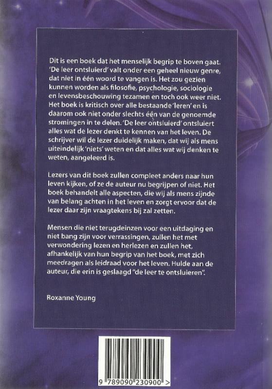 Achterkant van De leer ontsluierd