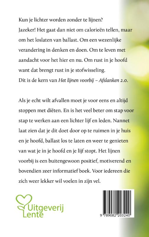 Achterkant van Het lijnen voorbij