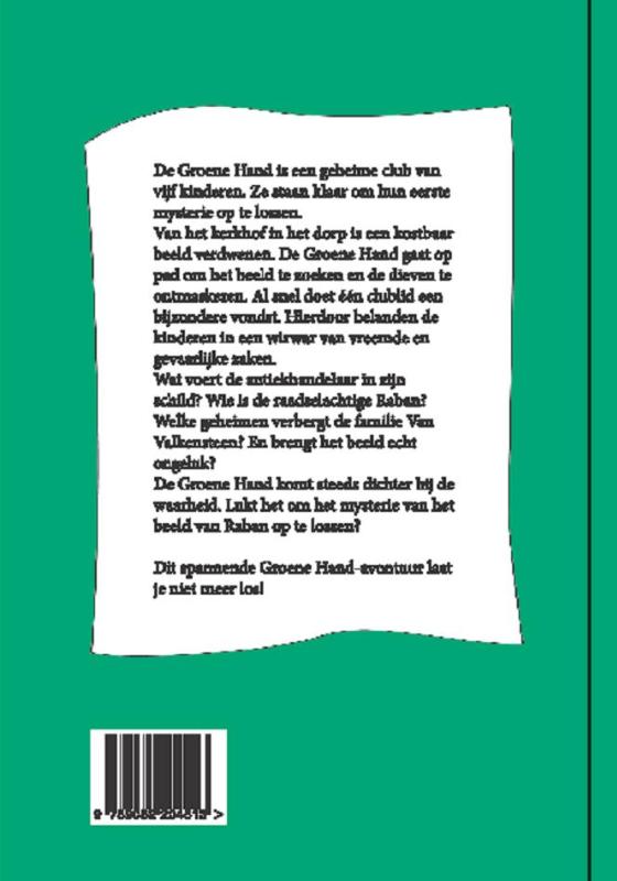 Achterkant van Het beeld van Raban