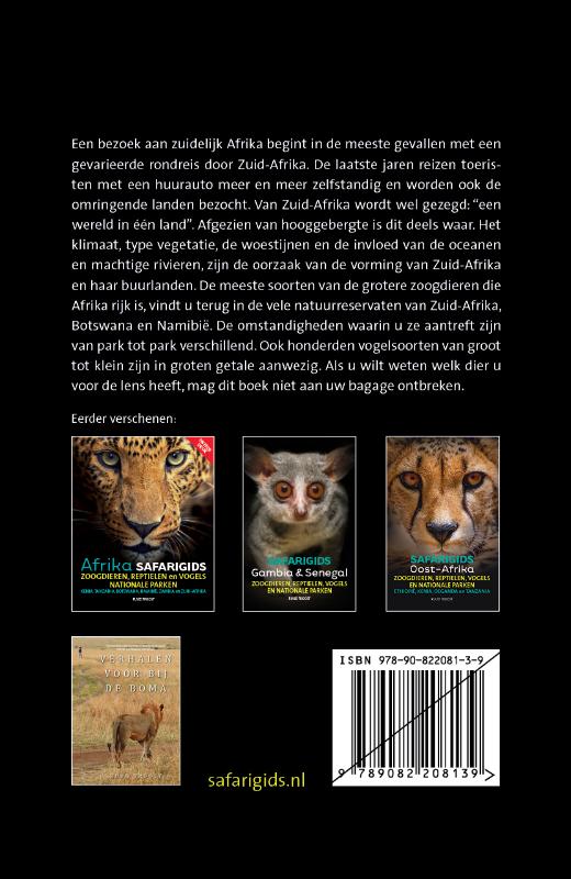 Achterkant van Safarigids Zuidelijk Afrika