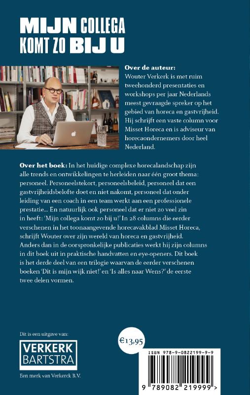 Achterkant van Mijn collega komt zo bij u