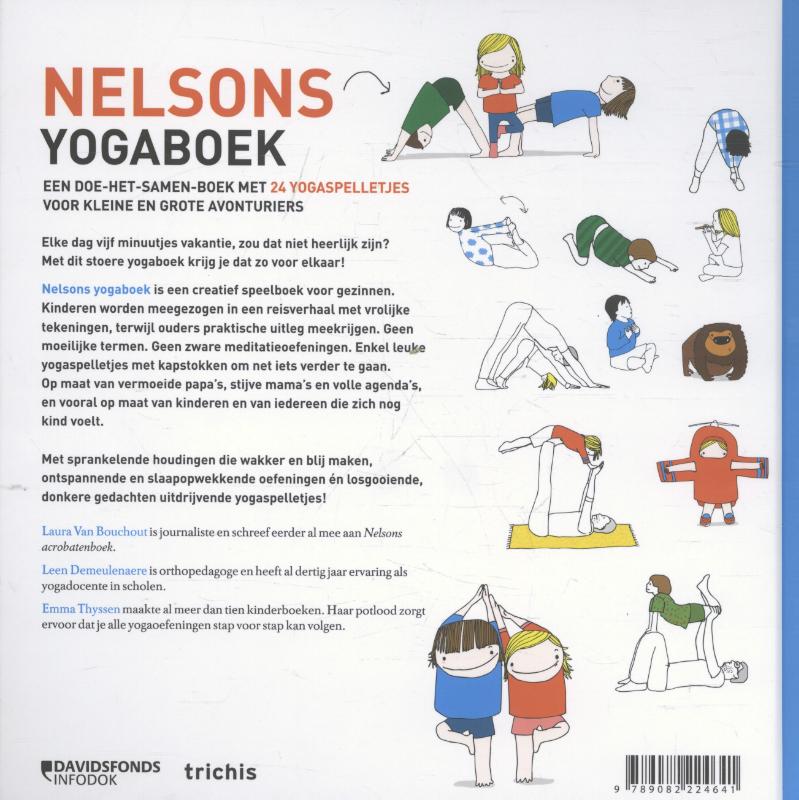 Achterkant van Nelsons yogaboek