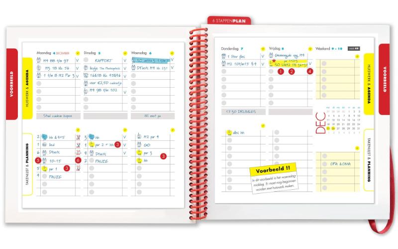 Achterkant van Plenda 2017-2018 Planning & Agenda