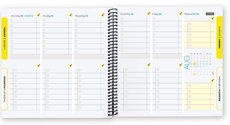 Achterkant van Plenda 2018-2019 Planning & Agenda