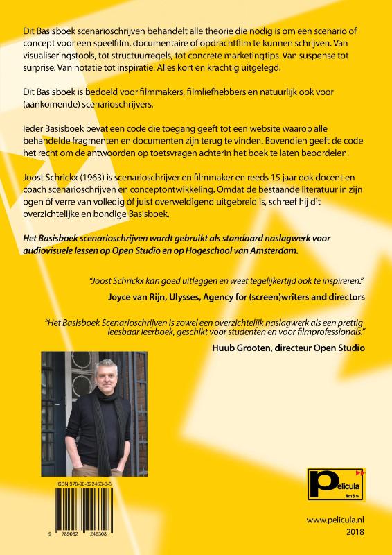 Achterkant van Basisboek scenarioschrijven