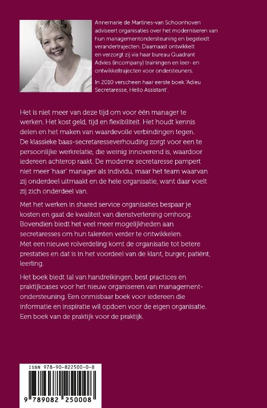 Achterkant van Groeien naar lean & meaningful management support