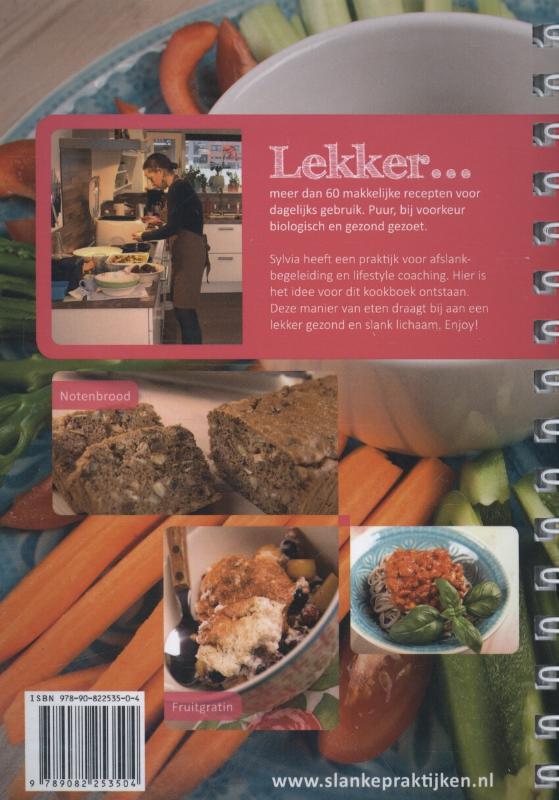 Achterkant van Lekker zonder gluten, zuivel en soja