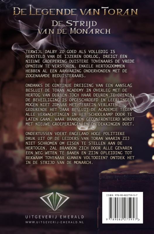 Achterkant van De Legende van Toran