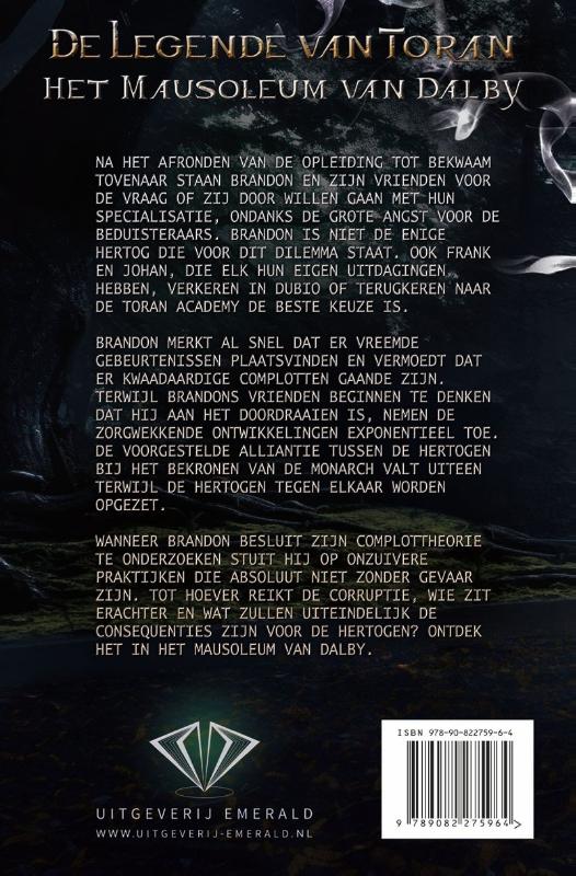 Achterkant van De Legende van Toran