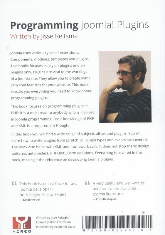 Achterkant van Programming Joomla! Plugins