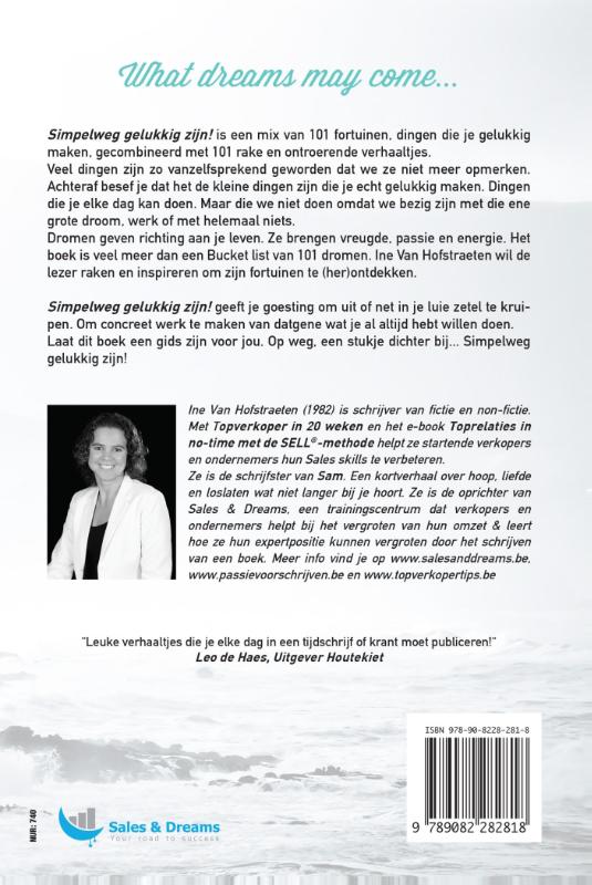 Achterkant van Simpelweg gelukkig zijn