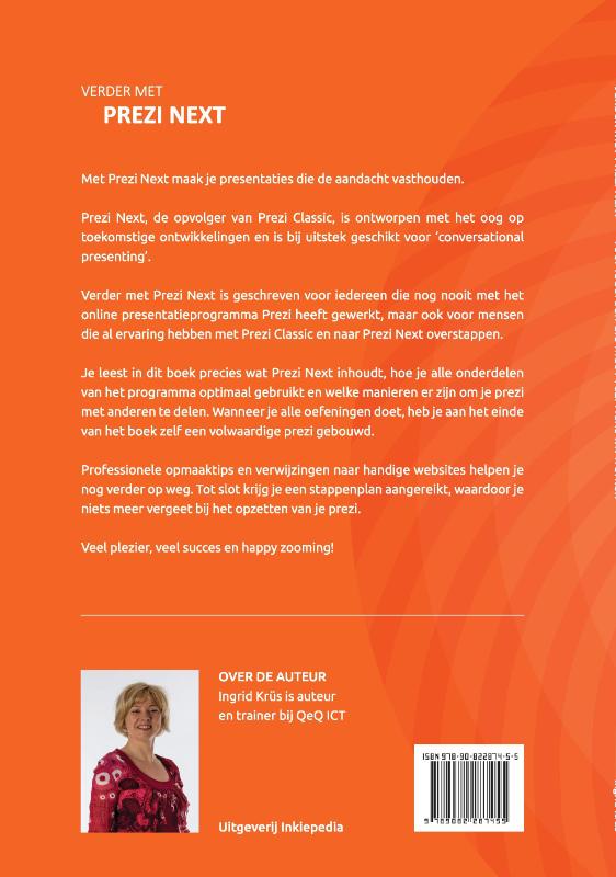 Achterkant van Verder met Prezi Next