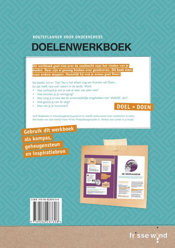 Achterkant van Doelenwerkboek