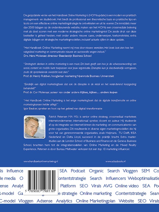 Achterkant van Handboek Online Marketing 6 update