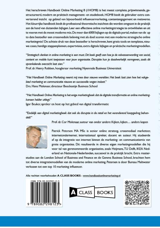 Achterkant van Handboek Online Marketing 8