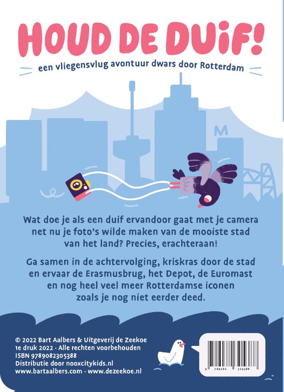 Achterkant van Houd de duif!