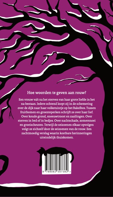 Achterkant van De tuinvrouw en de dood