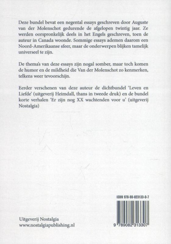Achterkant van Essays 1996-2014