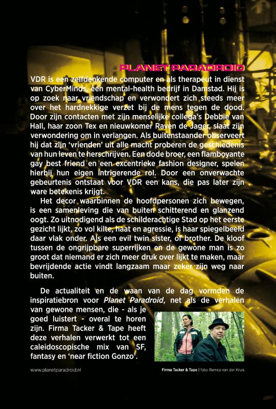 Achterkant van Planet Paradroid