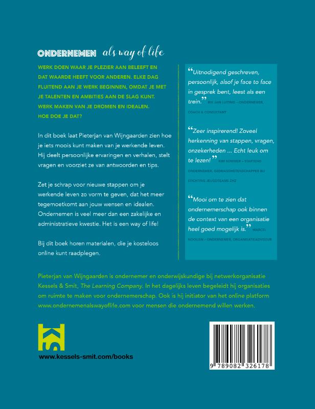 Achterkant van Ondernemen als way of life