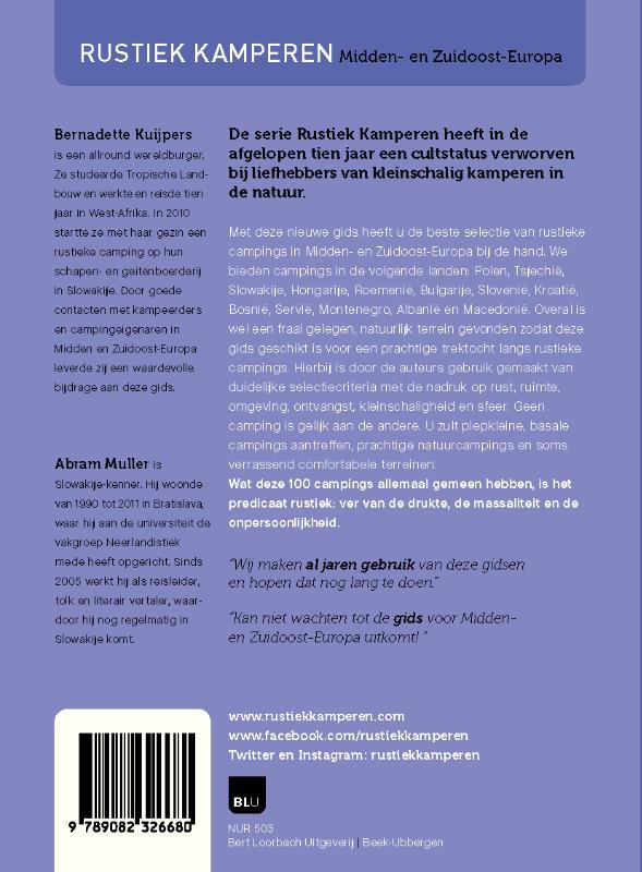 Achterkant van Rustiek kamperen