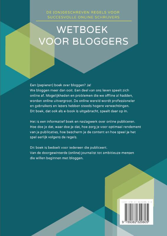 Achterkant van Wetboek voor bloggers