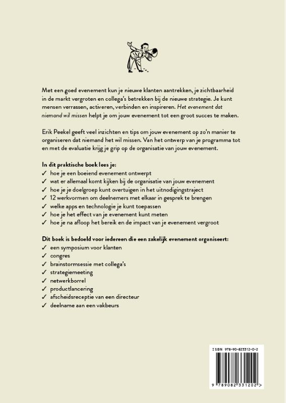 Achterkant van Het evenement dat niemand wil missen