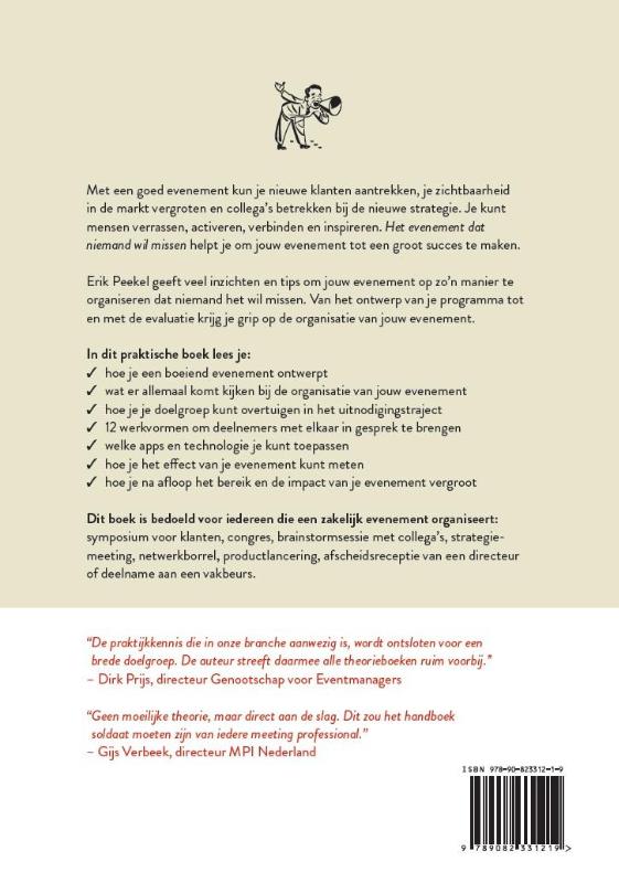 Achterkant van Het evenement dat niemand wil missen