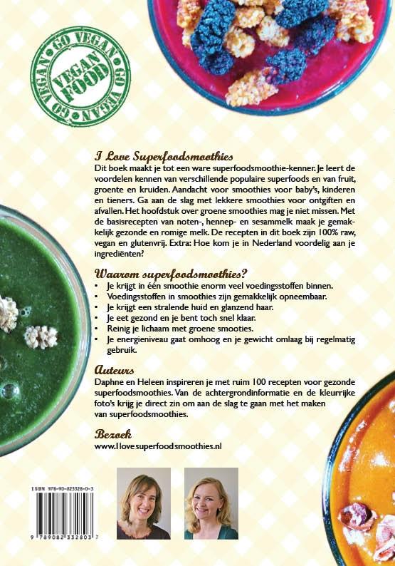 Achterkant van I love superfood smoothies