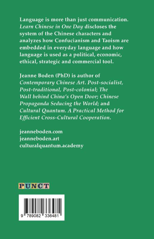 Achterkant van Learn Chinese in One Day
