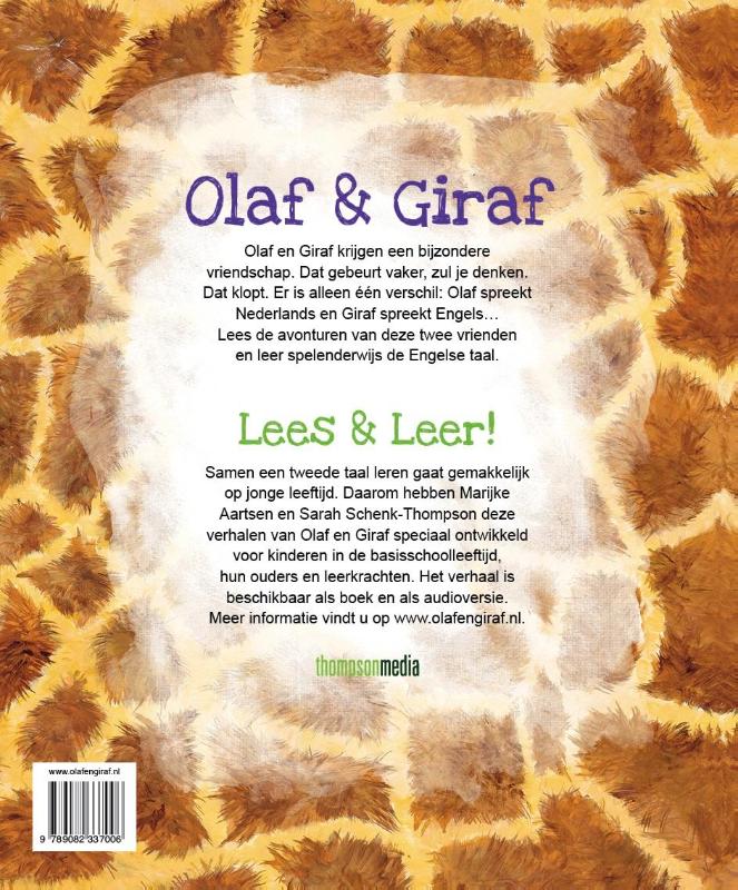 Achterkant van Olaf & Giraf in Londen