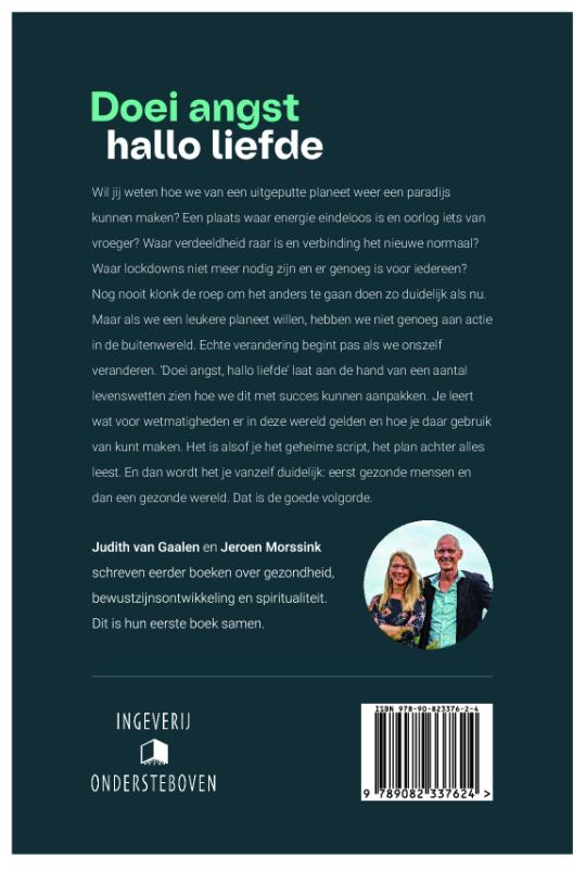 Achterkant van Doei angst, hallo liefde
