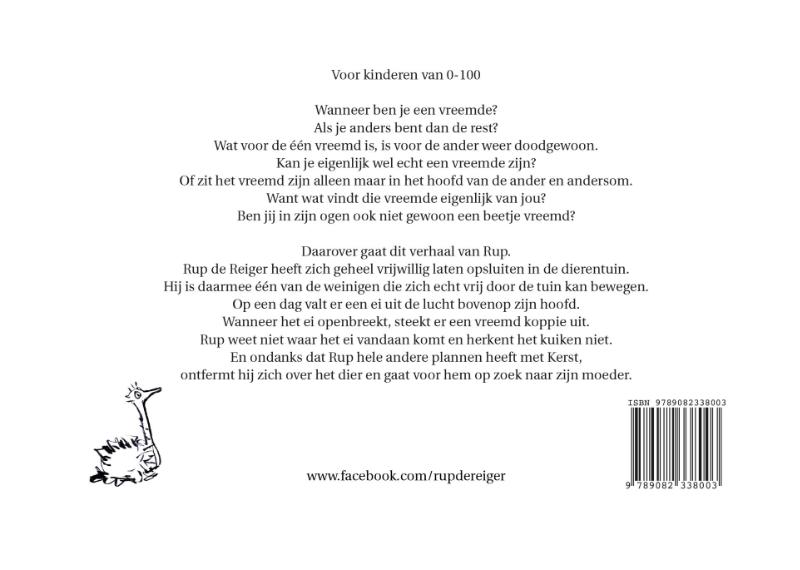 Achterkant van Rup en de vreemde vogel